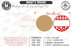 Valentine’s Round Door Hanger Laser Cut | Layered Door Sign Product Image 3