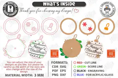 3D Christmas Napkin Ring Laser Cut | Festive Table Decor Product Image 3