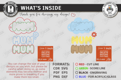 Mother's Day Keychain Laser Cut Bundle | Floral Mom Keyring Product Image 5