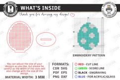 Easter Cross Stitch Ornament Laser Cut | Embroidery Blank Product Image 3