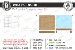 Acrylic Planner Laser Cut | Family Calendar | Wall Decor SVG Product Image 3