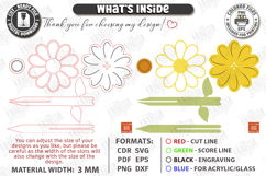 Bee Watering Cup Stakes Laser Cut | Flower and Honeycomb SVG Product Image 3