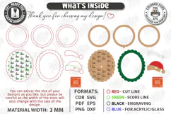 3D Christmas Napkin Ring Laser Cut | Festive Table Decor Product Image 3