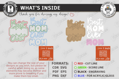 Mother's Day Keychain Laser Cut | Granny Keyring |Floral SVG Product Image 4