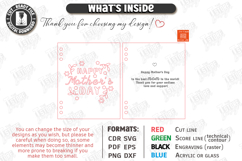 Mother's Day Greeting Card Laser Cut | 3D Floral Cards SVG Product Image 3