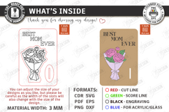 Mother's Day Wooden Card Laser Cut | Layered Card SVG | CNC Product Image 4