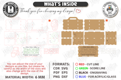 S'mores Station Box with Handle Laser Cut | S'mores Basket Product Image 3