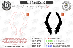 Gothic Leather Necklace Laser Cut | Leather Jewelry | Choker Product Image 3