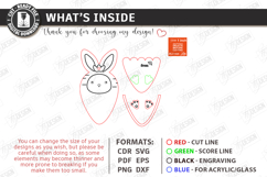 3D Easter Gift Tag Laser Cut | Basket Tag | Money Holder SVG Product Image 2