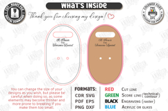 Valentine Flower Holder Card Laser Cut | Bouquet Holder SVG Product Image 3