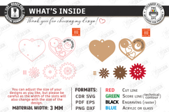 Mechanical Heart Keychain Laser Cut | Moving Gear Heart SVG Product Image 2