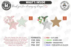 3D Layered Christmas Ornament Laser Cut | Christmas Star Product Image 2