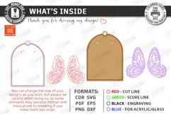 Acrylic Butterfly Wing Earrings Laser Cut | Pendant Earrings Product Image 2
