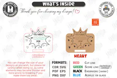 Valentine’s Day Bracelet Card Laser Cut|Slap Bracelet Holder Product Image 3