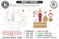 Valentine House Village Stands Laser Cut Bundle | 3D Village Product Image 6