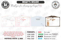 Coffee Mug and Wine Glass Holder Laser Cut | Wall Decor SVG Product Image 3