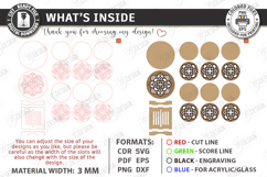 Wooden Coasters Laser Cut Kit | Layered Coasters with Holder Product Image 3