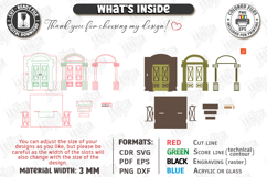 Decorative Door Bookends Laser Cut Bundle | Home Library SVG Product Image 6