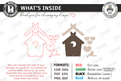 Spring Birdhouse Wall Decor Laser Cut | Home Decor Product Image 3