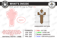 Easter Cross Stitch Laser Cut Bundle | Embroidery Blank SVG Product Image 6