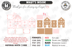 Valentine's Day Candle House Laser Cut | Candle Holder SVG Product Image 3