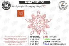 3D Layered Wooden Snowflake Laser Cut | Christmas Ornament Product Image 3
