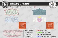 Mother's Day Keychain Laser Cut Bundle | Floral Mom Keyring Product Image 7
