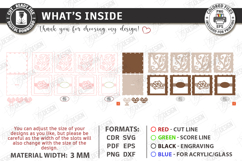 Mother's Day Gift Boxes Laser Cut Bundle | Floral Boxes SVG Product Image 7