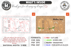 Dog Breed Card Puzzle Laser Cut | 3D Puzzle | Shiba Inu SVG Product Image 2