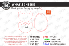 3D Easter Gift Tag Laser Cut | Basket Tag | Money Holder SVG Product Image 17