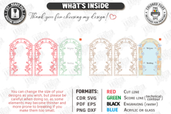 Stained Glass Wedding Welcome Sign Laser Cut | Floral Design Product Image 3