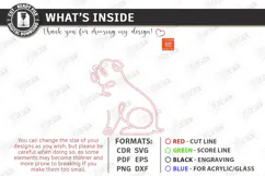 One Line Bulldog Decor Laser Cut | Dog Art Tabletop Decor Product Image 3
