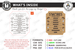 S'mores Menu Laser Cut Bundle|Laser Engraved|Kitchen SVG Product Image 7