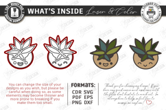 Succulent Stud Earrings with Display Card Laser Cut | CNC Product Image 2