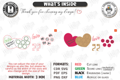 Valentine’s Day Board Laser Cut|Recipe for Love SVG|Kitchen Product Image 3