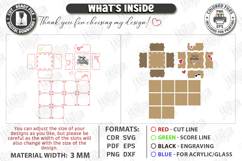 Galantines Day Photo Memory Box Laser Cut | Keepsake Box SVG Product Image 3