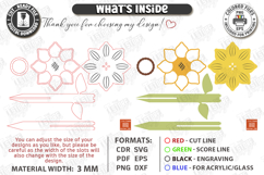 Bee Watering Cup Stakes Laser Cut | Flower and Honeycomb SVG Product Image 3
