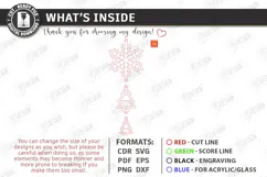 Christmas Hanging Decor Laser Cut | Christmas Wall Décor Product Image 3