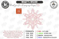3D Layered Wooden Snowflake Laser Cut | Christmas Ornament Product Image 3