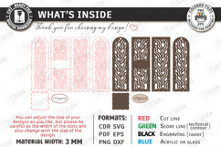 Wine Bottle Gift Boxes Laser Cut Bundle | Wine Boxes SVG Product Image 7