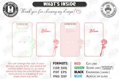 Valentine Flower Holder Card Laser Cut | Bouquet Holder SVG Product Image 3