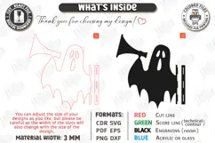Halloween Door Corner Decor Laser Cut | Door Sign | Ghost Product Image 3