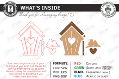 Spring Birdhouse Wall Decor Laser Cut Bundle | Home Decor Product Image 2