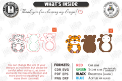 Wood Animal Toy Laser Cut | Push Toy | Kids Laser | Tiger Product Image 3