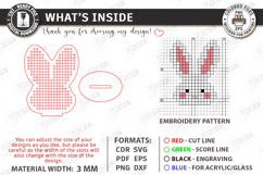 Easter Cross Stitch Ornament Laser Cut | Embroidery Blank Product Image 3