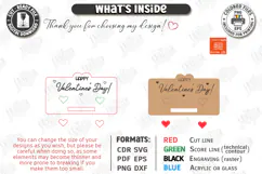 Valentine’s Day Bracelet Card Laser Cut|Slap Bracelet Holder Product Image 3