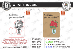 Mother's Day Wooden Card Laser Cut Bundle | Layered Card SVG Product Image 7