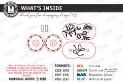 Knitting Row Counter Laser Cut|Floral SVG|Knitting Accessory Product Image 2