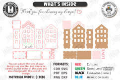 Valentine's Day Candle House Laser Cut | Candle Holder SVG Product Image 3