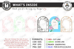 Stained Glass Wedding Welcome Sign Laser Cut | Floral Design Product Image 3